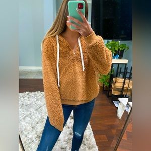 Vici tan fuzzy pullover